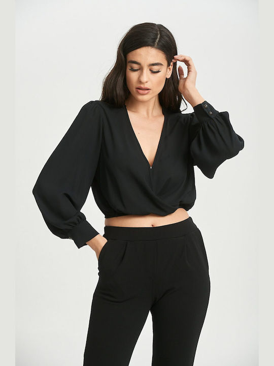 Ths-Fashion Women's Blouse Black