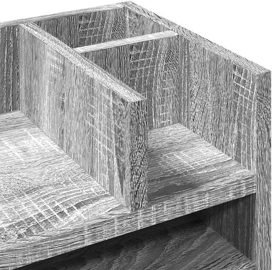 Ξύλινη Θήκη Χαρτιών σε Γκρι Χρώμα 24x25x44.5εκ. 1τμχ