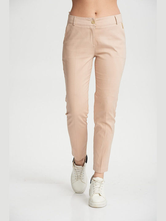 Kannelis Femei Bumbac Pantaloni Beige