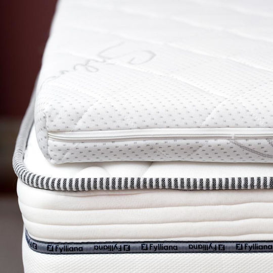 Fylliana Mattress Topper Single Memory Foam with Removable Cover 90x200x6cm