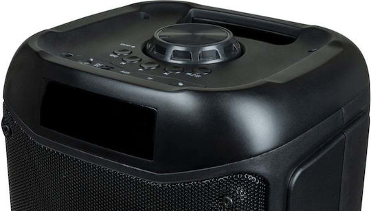 Karaoke Lautsprecher mit Kabelgebundenem Mikrofon und Lichteffekten PARTY High Power Box L PARTYBTHPL Schwarz