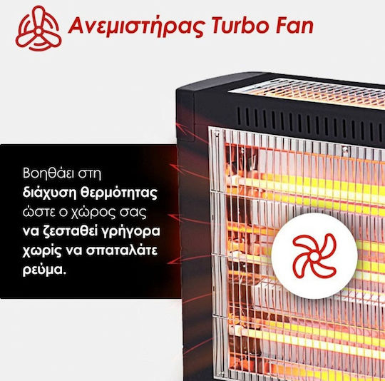 Telemax Magma 2.4K Quartz Heater with Fan 2400W