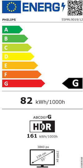 Philips Smart Τηλεόραση 55" 4K UHD Mini LED PML9019 HDR (2024) 55PML9019/12