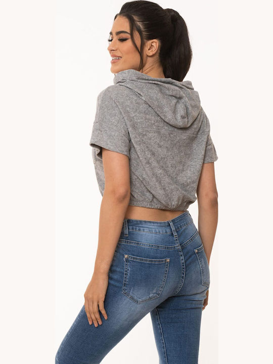 Γυναικείο Crop Top Γκρι