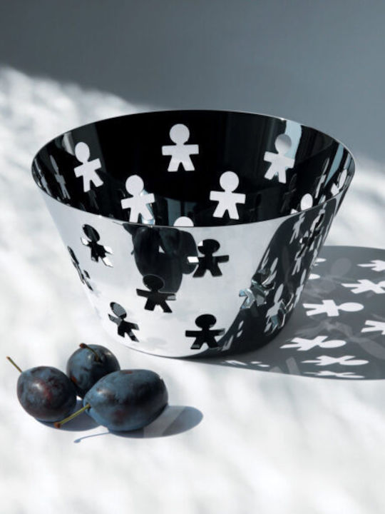 Alessi Girotondo Φρουτιέρα Inox Ασημί 23x23x12.2εκ.