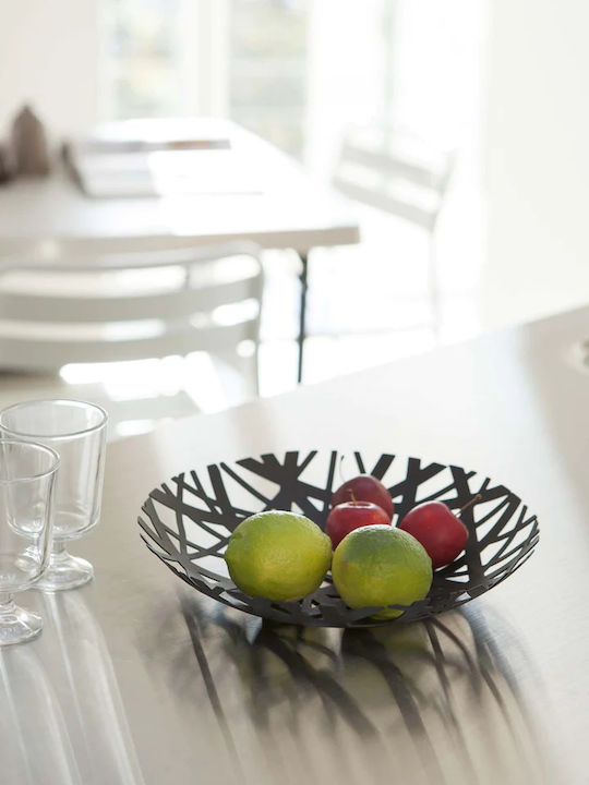 Yamazaki Tower Fruit Bowl Metallic Black 26x26cm