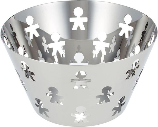 Alessi Girotondo Плодова кошница Inox Сребрист 23x23x12.2бр