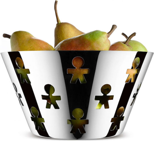 Alessi Girotondo Плодова кошница Inox Сребрист 23x23x12.2бр