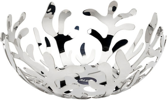 Alessi Φρουτιέρα Μεταλλική Γκρι 25x25x9εκ.