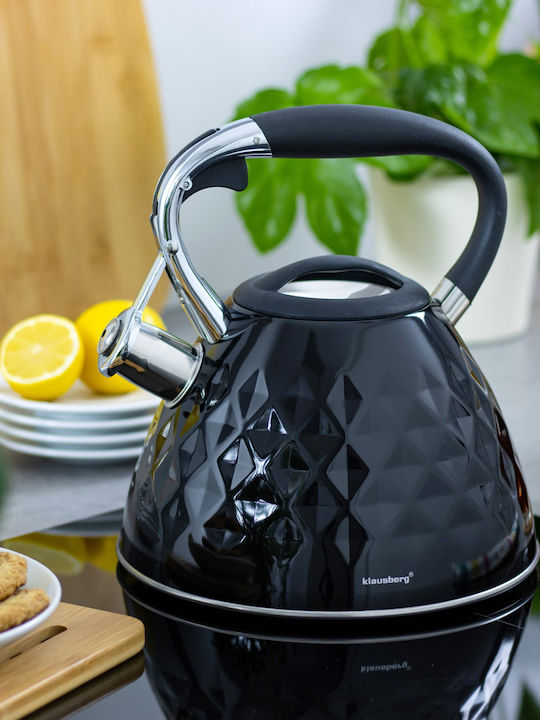 Klausberg Τσαγιέρα Ανοξείδωτη Μαύρη 3000ml