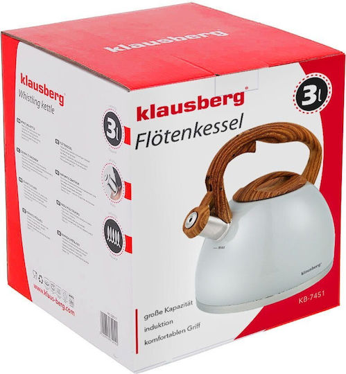 Klausberg Τσαγιέρα Ανοξείδωτη Γκρι 3000ml
