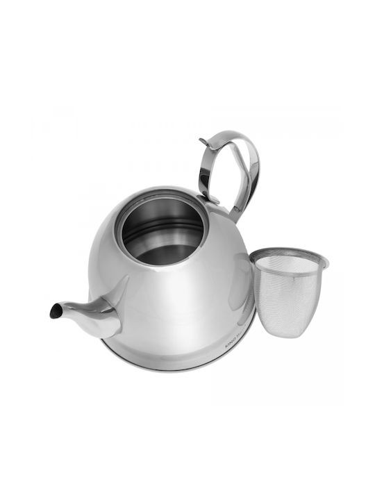 KING Hoff Τσαγιέρα Ανοξείδωτη Ασημί 1000ml