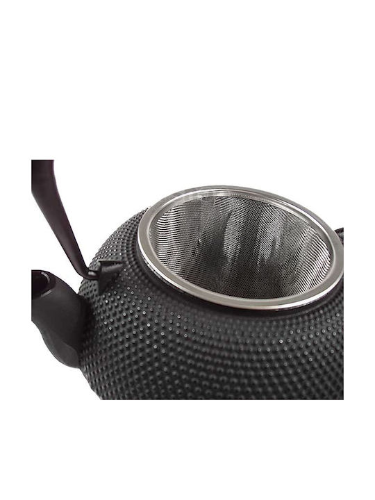 KING Hoff Τσαγιέρα Μαντεμένια Μαύρη 1200ml