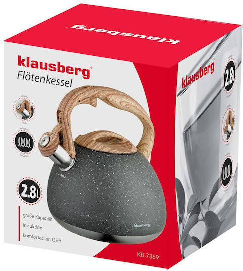 Klausberg Τσαγιέρα Ανοξείδωτη Γκρι 2800ml