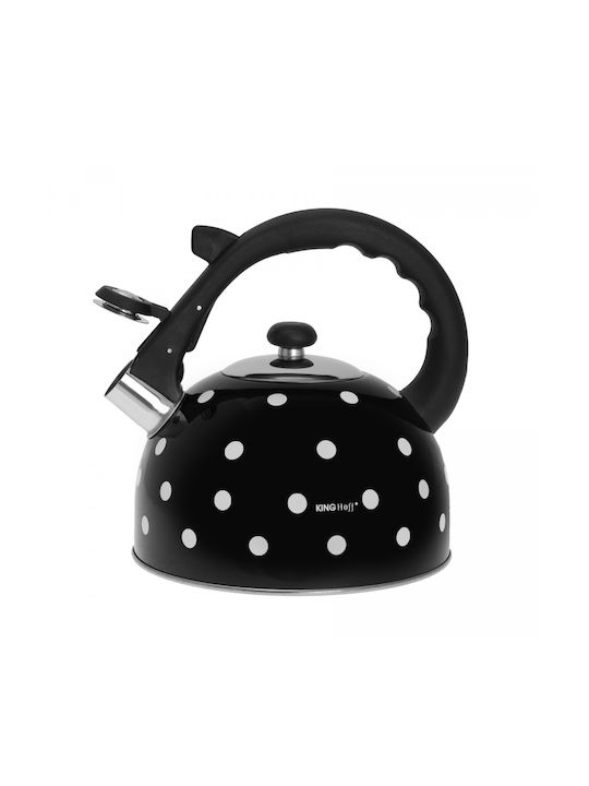 KING Hoff Dots Teapot Stainless Steel Gray 2600ml