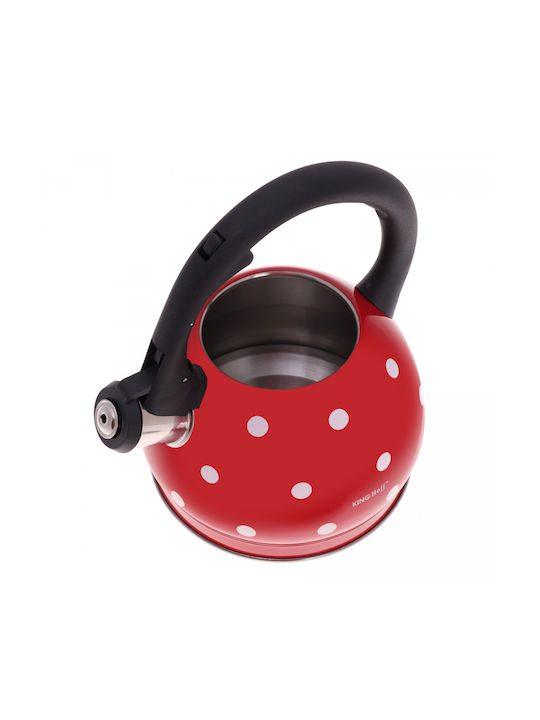 KING Hoff Dots Ceainic Inox Roșu 2000ml
