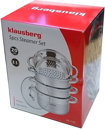Klausberg Tiefer Edelstahl-Topf 3.1Es / 20cm