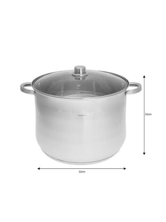 Klausberg Tiefer Edelstahl-Topf 18.7Es / 32cm