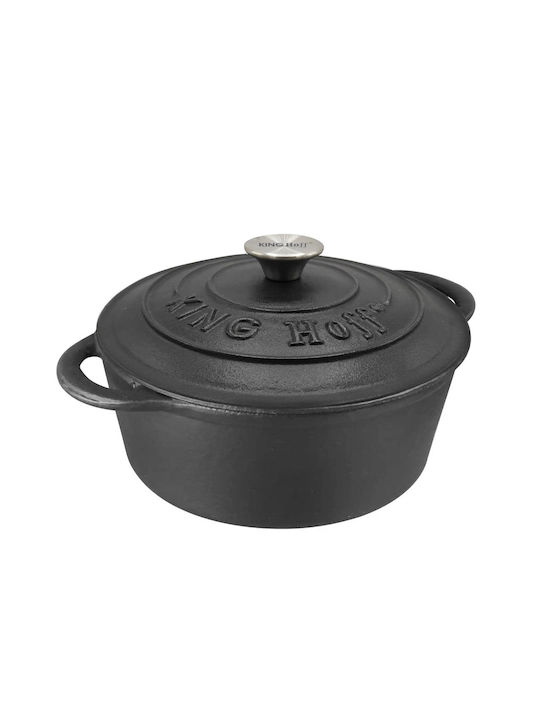 KING Hoff Deep Pot made of Cast Iron 2.4lt / 22cm