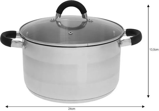 KING Hoff Βαθιά Ανοξείδωτη Κατσαρόλα 6lt / 24cm