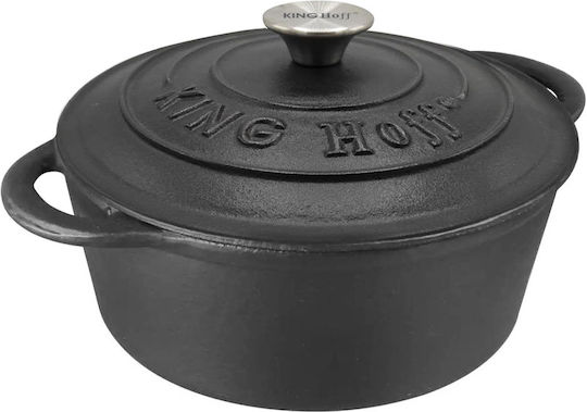 KING Hoff Tiefer Topf aus Gusseisen 4Es / 24cm