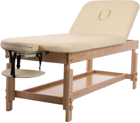 Mobiak Wooden Beige Massage and Physiotherapy Bed 185x70cm