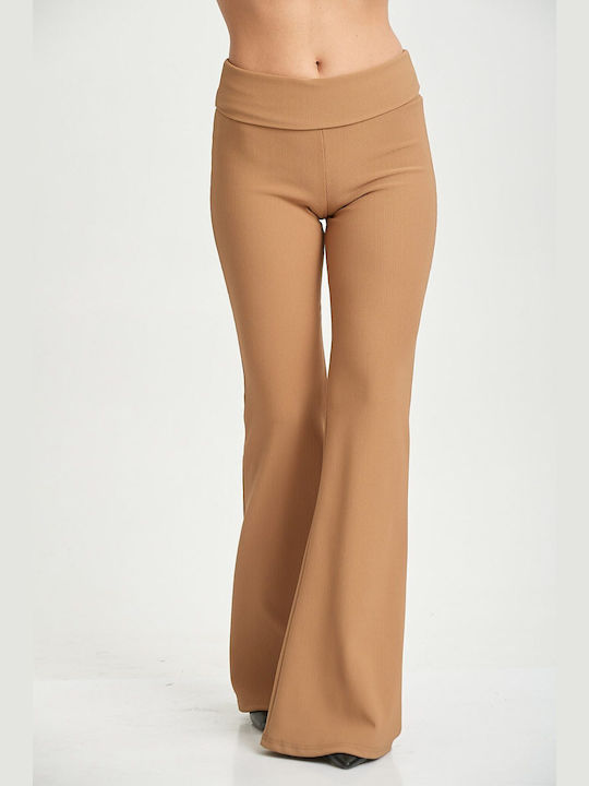 Ecstasy Damen Stoff Hose Beige