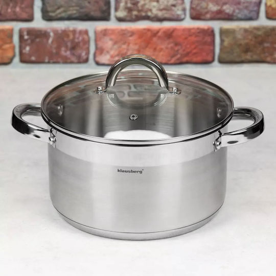 Klausberg Βαθιά Ανοξείδωτη Κατσαρόλα 6lt / 24cm