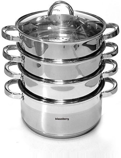 Klausberg Tiefer Edelstahl-Topf 5Es / 24cm