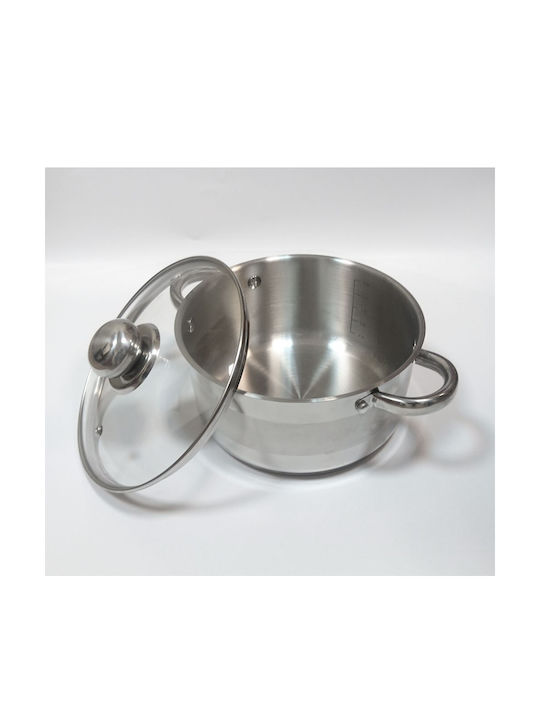 KING Hoff Deep Stainless Steel Pot 2lt / 18cm