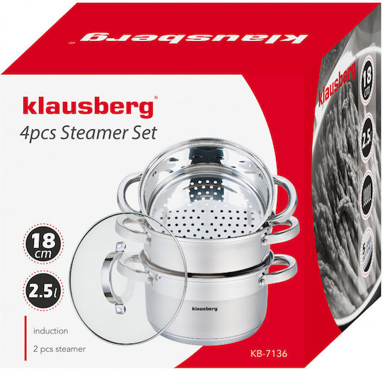 Klausberg Deep Stainless Steel Pot 2.5lt / 18cm
