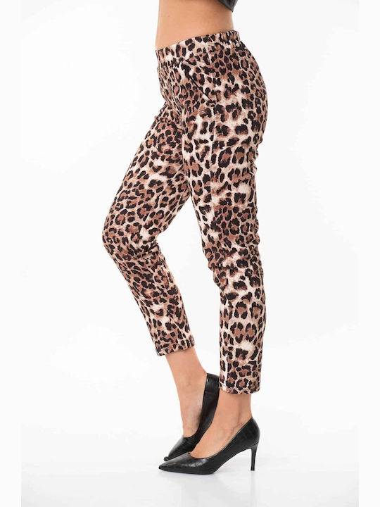 Dress Up Damen Stoff Hose Leopard Leopard