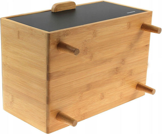 Klausberg Ψωμιέρα από Bamboo σε Γκρι Χρώμα 38x26x23cm