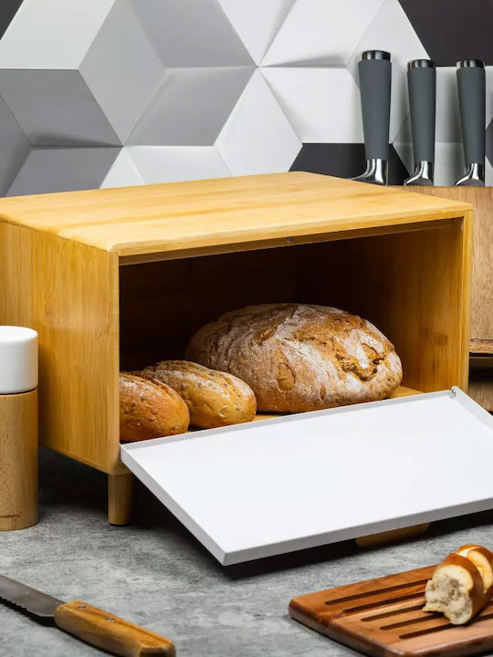 Klausberg Bread Box made of Bamboo Gray 38x26x23cm