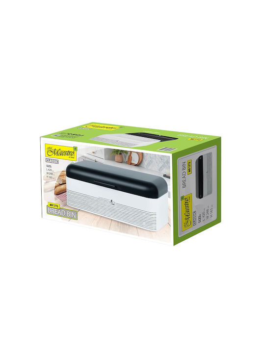Maestro Brotkasten mit Deckel Metallisch Gray