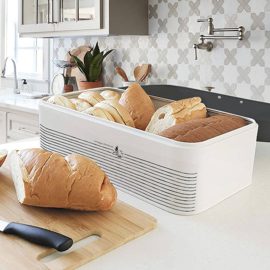 Maestro Bread Box with Lid Metallic Gray