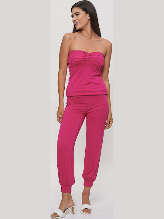 De Damă Fără bretele Salopetă Pink