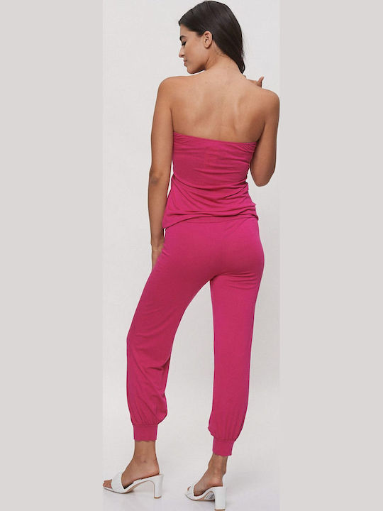 De Damă Fără bretele Salopetă Pink