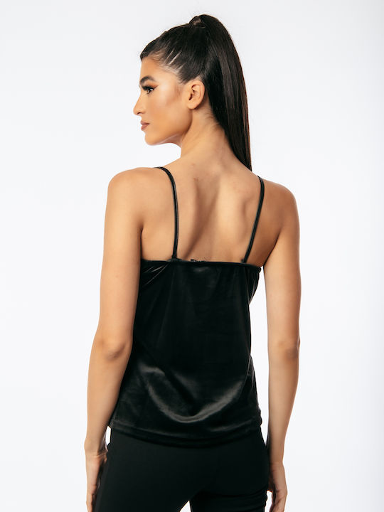 Damen Bluse Samt mit Spitze Blue Roulette