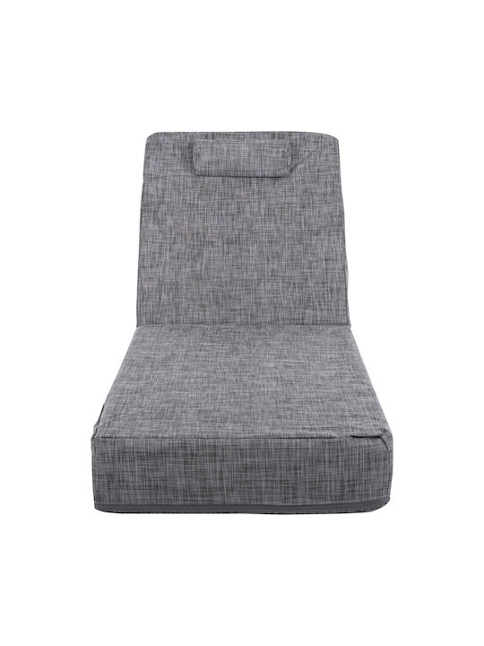 HomeMarkt Sunbed Cushion with Backrest Sifnos Gray 70x200cm