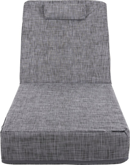 HomeMarkt Sunbed Cushion with Backrest Sifnos Gray 70x200cm