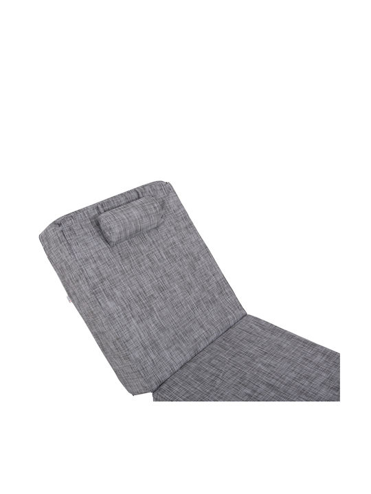 HomeMarkt Sunbed Cushion with Backrest Sifnos Gray 70x200cm
