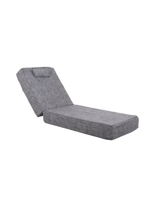 HomeMarkt Sunbed Cushion with Backrest Sifnos Gray 70x200cm