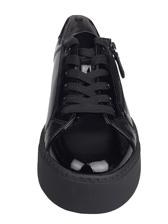 Softline Adidași Flatform Pentru Femei Negri Patent