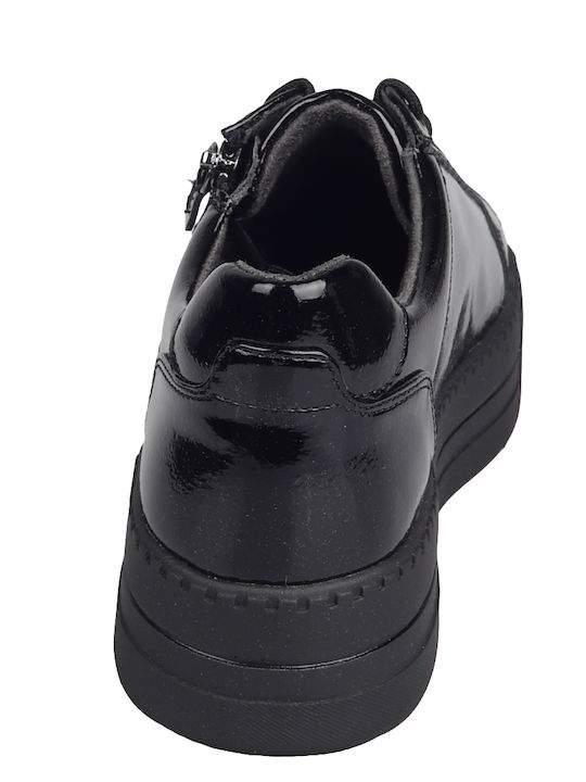 Softline Adidași Flatform Pentru Femei Negri Patent