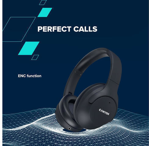 Canyon Wireless / Wired Over Ear Headphones Black
