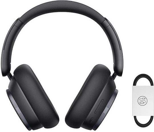 Baseus Bowie H1 Pro Wireless / Wired Over Ear Headphones with 80 hours of Operation and Quick Charge Black