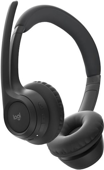 Logitech Zone Безжични Надушници Мултимедийни слушалки с микрофон и връзка Bluetooth в Черен цвят