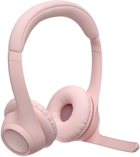 Logitech Zone Drahtlos Auf dem Ohr Multimedia-Headsets mit Mikrofon und Verbindung USB-C / Bluetooth in Rosa Farbe