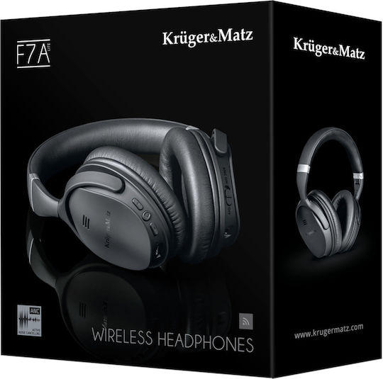 Kruger & Matz KM0655L Ασύρματα / Ενσύρματα Over Ear Ακουστικά με 16 ώρες Λειτουργίας Μαύρα